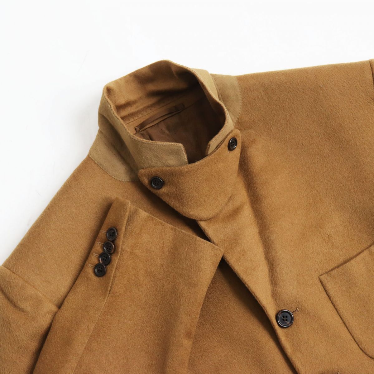 良品○PRADA プラダ キャメル100％ シングルジャケット/ テーラード 
