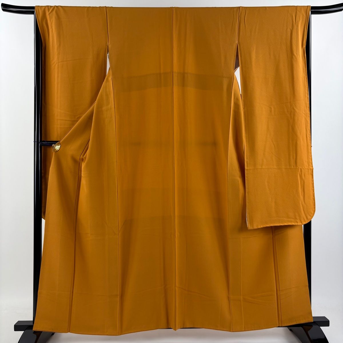 振袖 身丈160cm 裄丈65.5cm M 袷 オレンジ 正絹 名品 【中古