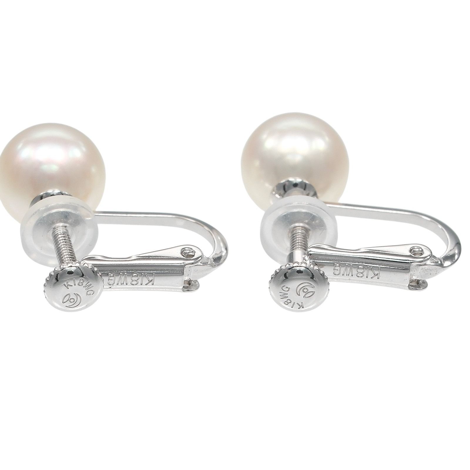 タサキ　パールピアス　ホワイトゴールド TASAKI】タサキ 7.7mm K18ホワイトゴールド×パール レディース 2.9g