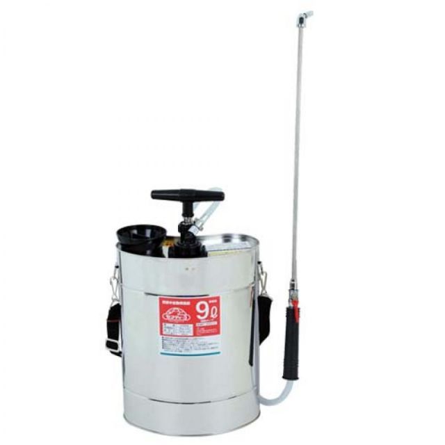 セフティー3 肩掛 半自動噴霧器 9L 樹脂ポンプ ノズル 49cm 園芸 噴霧作業 ガーデニング 殺虫 消毒 ステンレス 軽量
