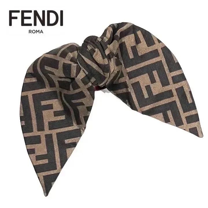 FENDI★ズッカ柄★リボンバレッタ FENDI フェンディ ズッカ柄 FF柄 ヘアクリップ バレッタ リボン