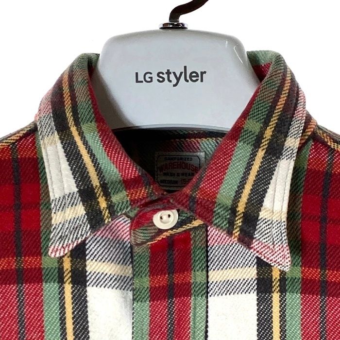 ☆WAREHOUSE ウエアハウス ネルシャツ レッド sizeM - メルカリ