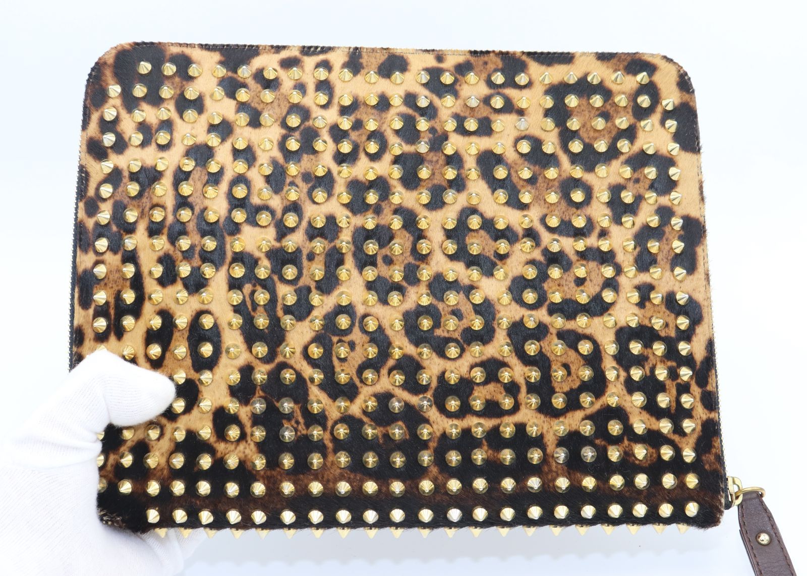 【希少】美品 クリスチャンルブタン クラッチ バッグ ゴールド bag 金色 希少】美品 クリスチャンルブタン クラッチ バッグ ゴールド bag 金色