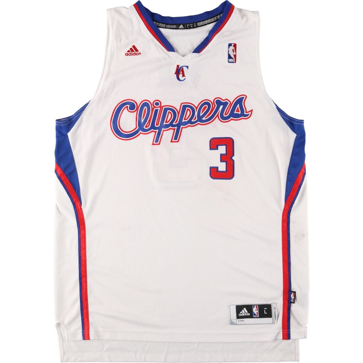 古着 アディダス adidas NBA LA CLIPPERS ロサンゼルス クリッパーズ Vネック メッシュ ゲームシャツ レプリカユニフォーム/eaa454335