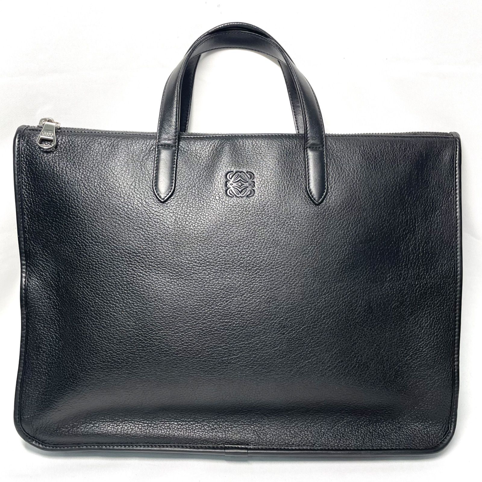 LOEWE ロエベ レザー アナグラム ビジネスバッグ ハンドバッグ ブリーフケース ブラック 53526