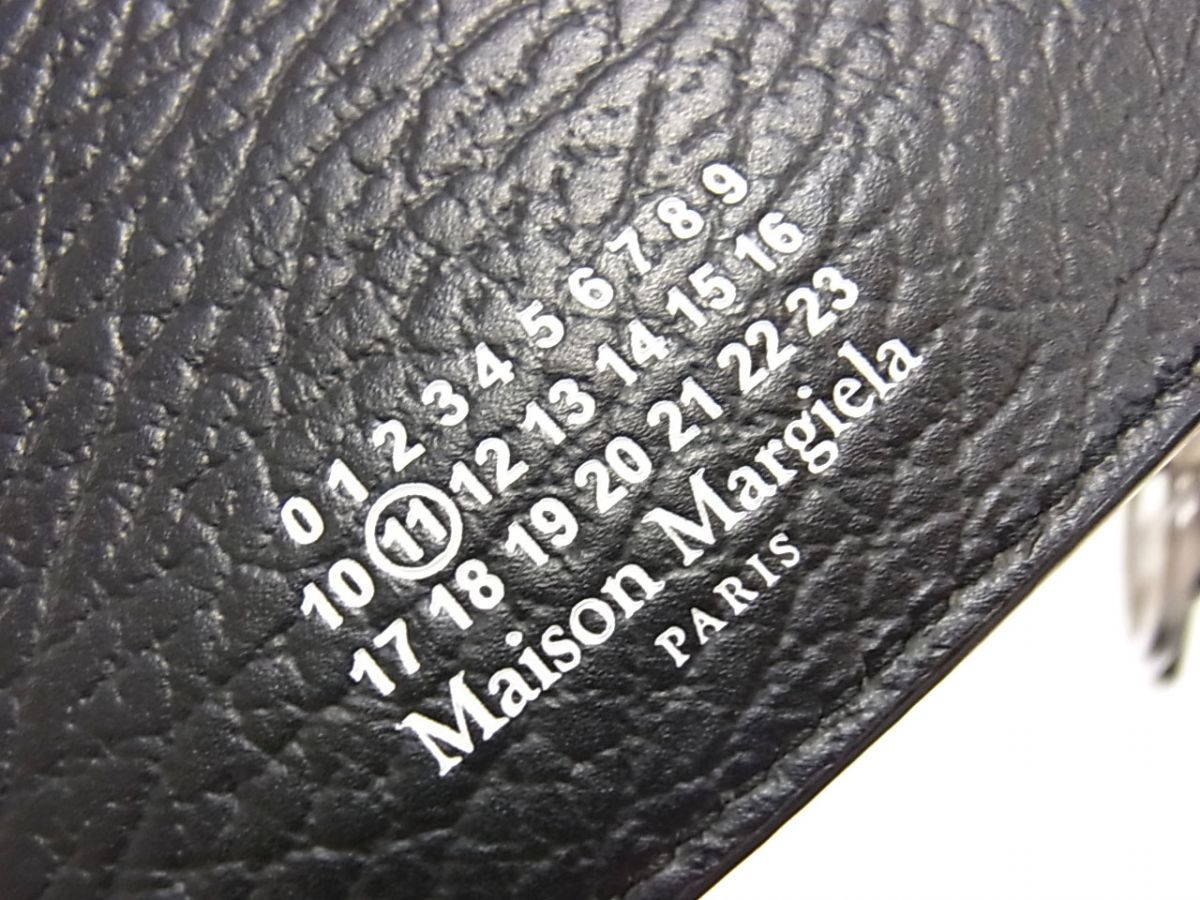 極美品　メゾン マルジェラ　コインケース　カード入れ　4ステッチ ブラック 美品☆Maison Margiela メゾンマルジェラ コインケース 4