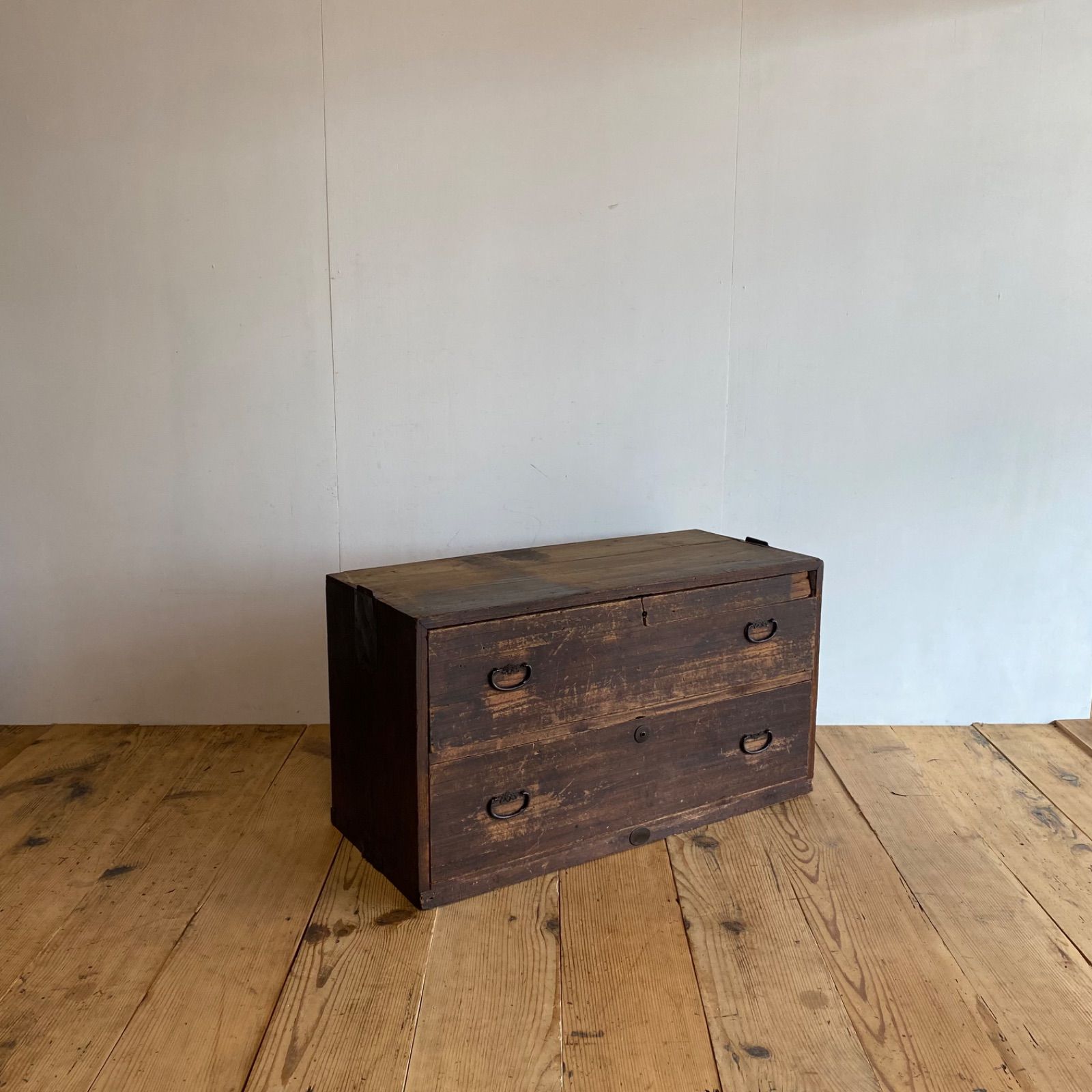 アンティーク チェスト 箪笥 ローボード テレビ台 無垢材 昭和レトロ y160