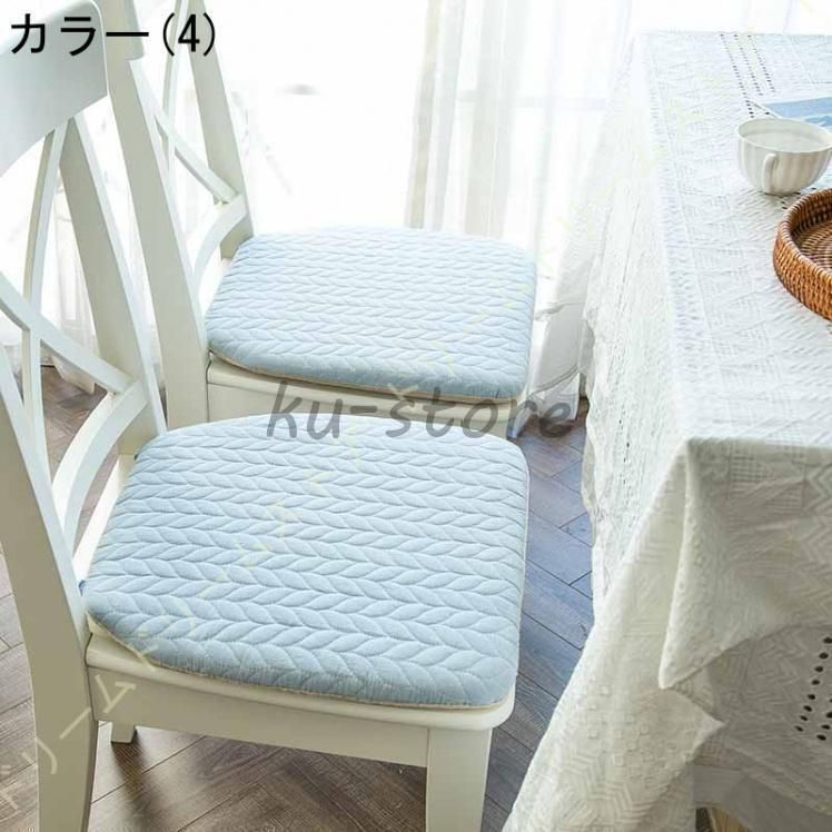 ダイニングチェア クッション 2枚/4枚セット ひも付き キルト