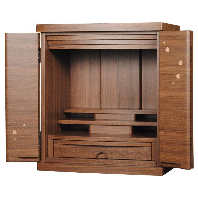 ミニモダン仏壇 桜都 おと 19号ワイド ウォルナット色