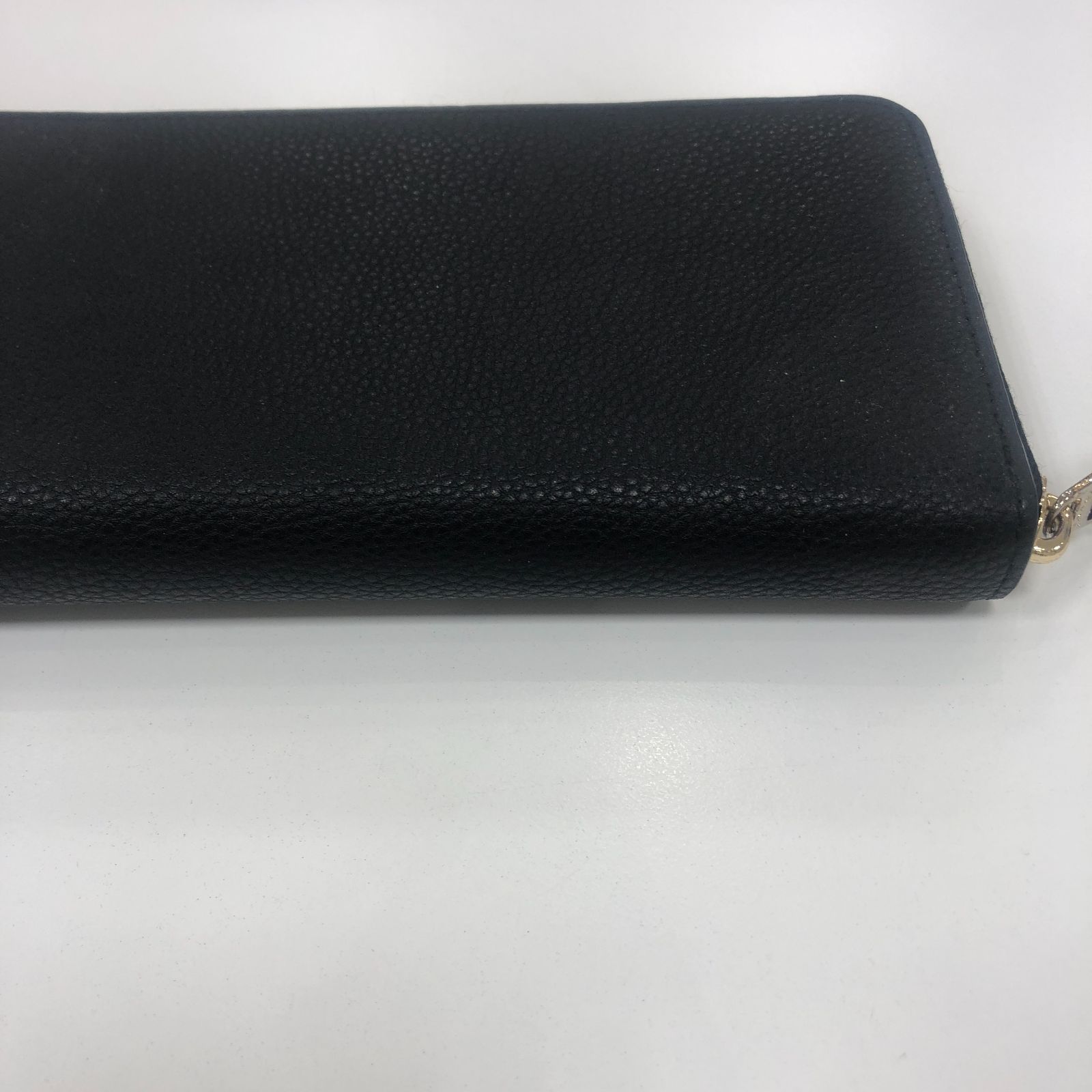 Aフォロー割引あり【美品】コーチ COACH 長財布 ラウンドファスナー F16612 SV BK ペブルドレザー ブラック 黒 シルバー BLACK