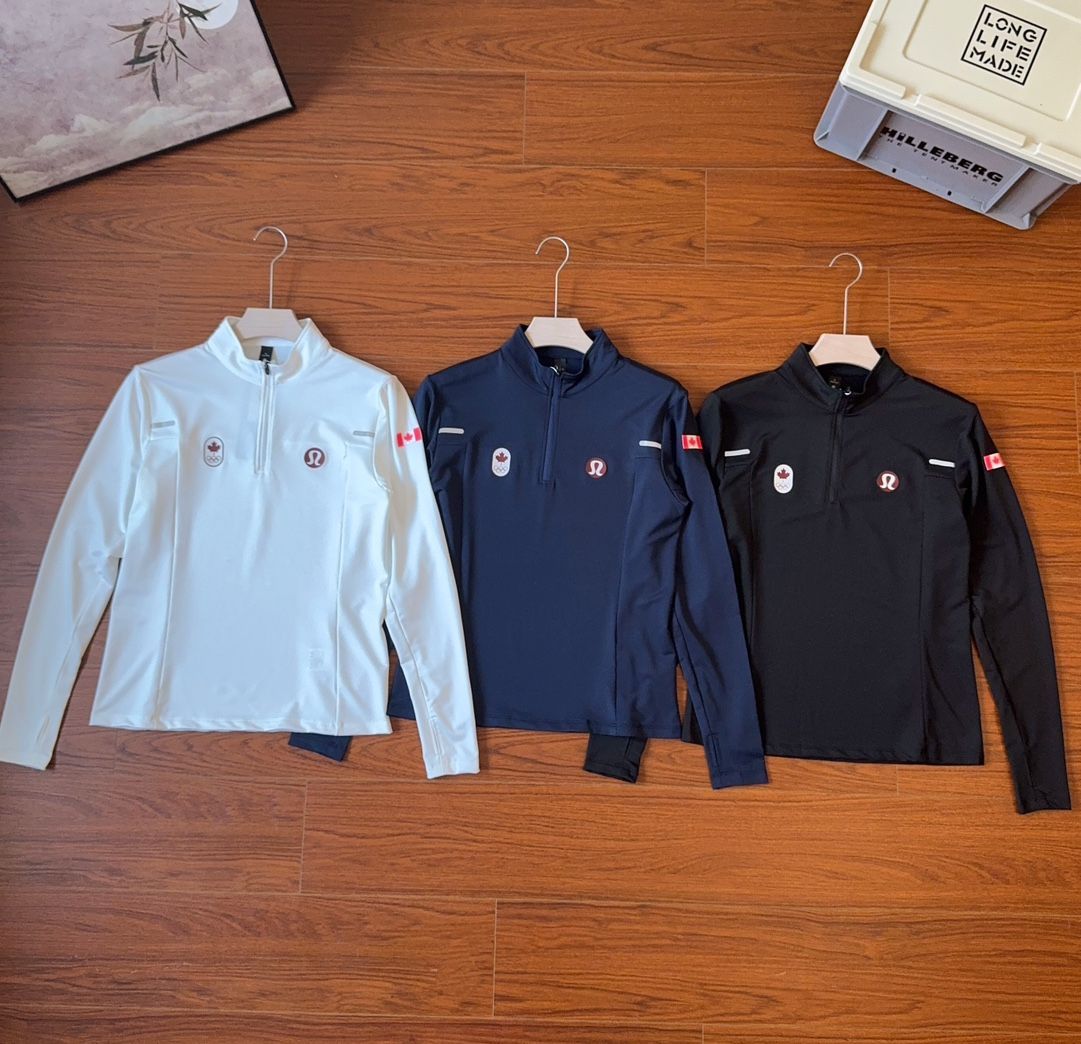 lululemon ルルレモン ハーフジップボトム長袖プルオーバーセーター 