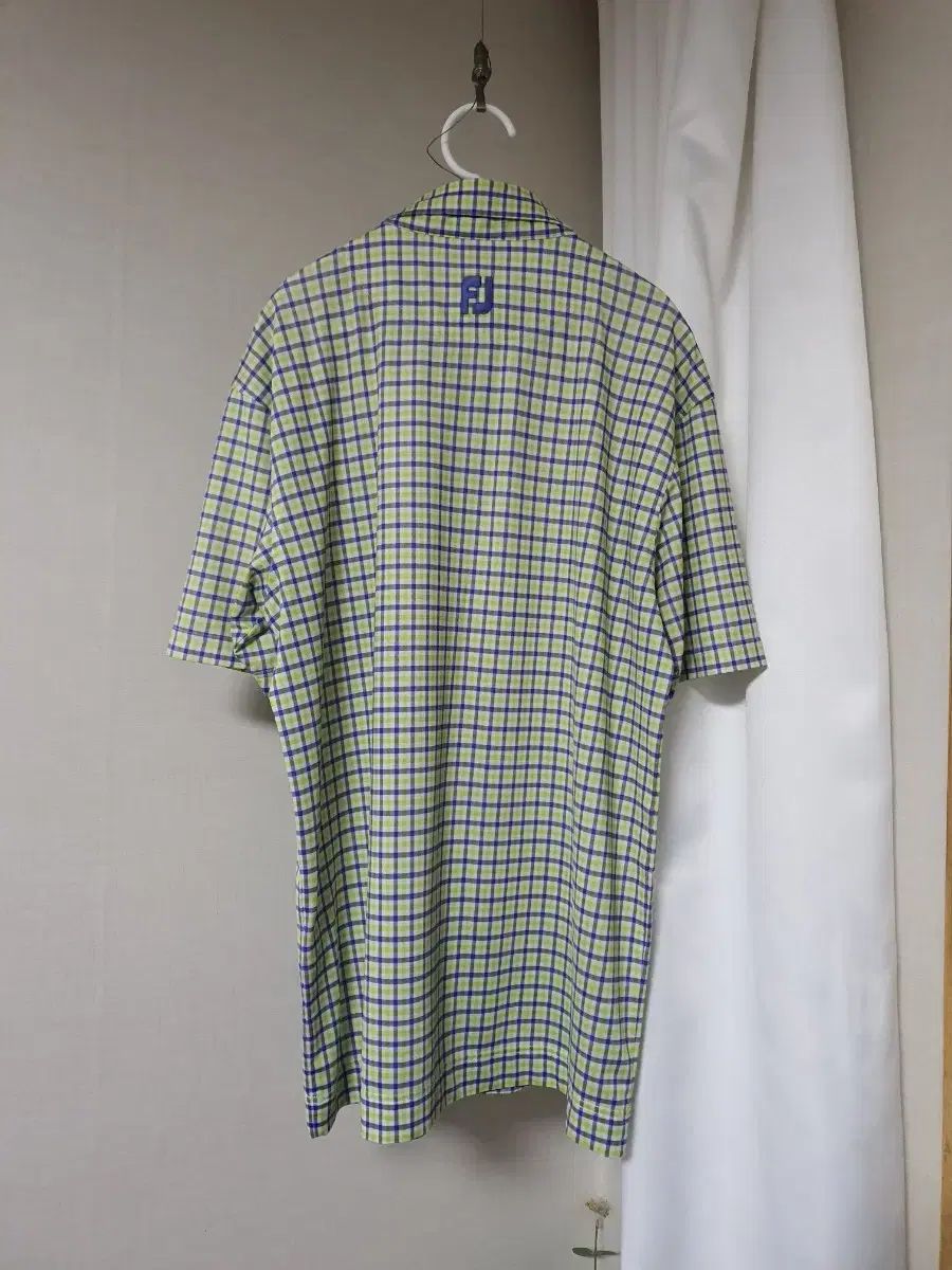 フットジョイ チェックプリント半袖鹿の子シャツ FJ-F25-S04 メンズ