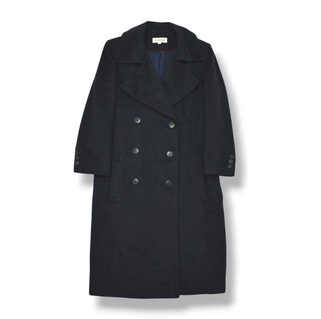 最高級】 カルバンクライン Calvin klein カシミヤ ロング ダブル