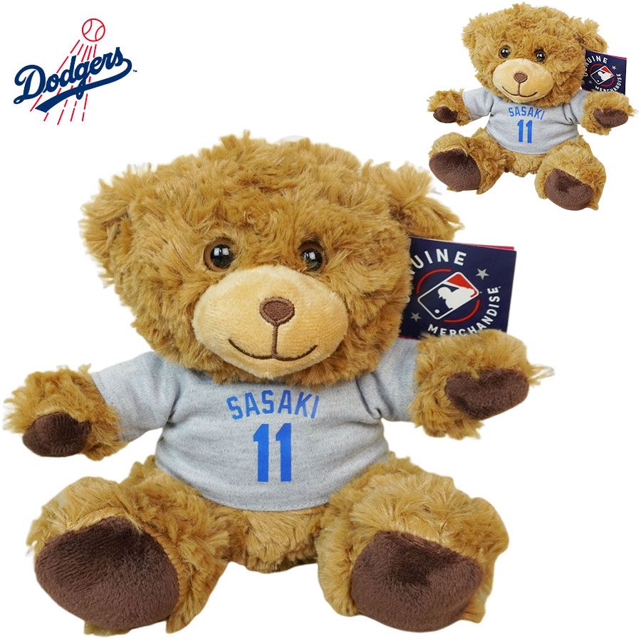 佐々木朗希 クマのぬいぐるみ BEAR ベア MLB メジャーリーグ公式グッズ FOCO 限定 LA DODGERS ロサンゼルス ドジャース メジャー リーグ 大谷翔平 マスコット フィギュア フィギア 置物 熊 ユニフォ