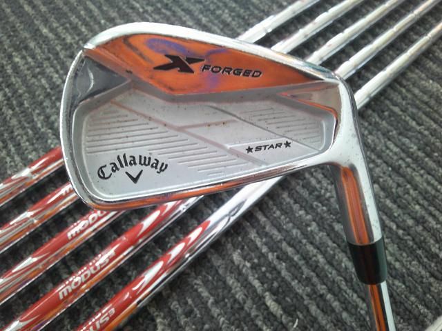 中古 アイアンセット キャロウェイ X-FORGED STAR/NSPROMODUS3 TOUR105(JP) 6本セット/S/23[8180]博多