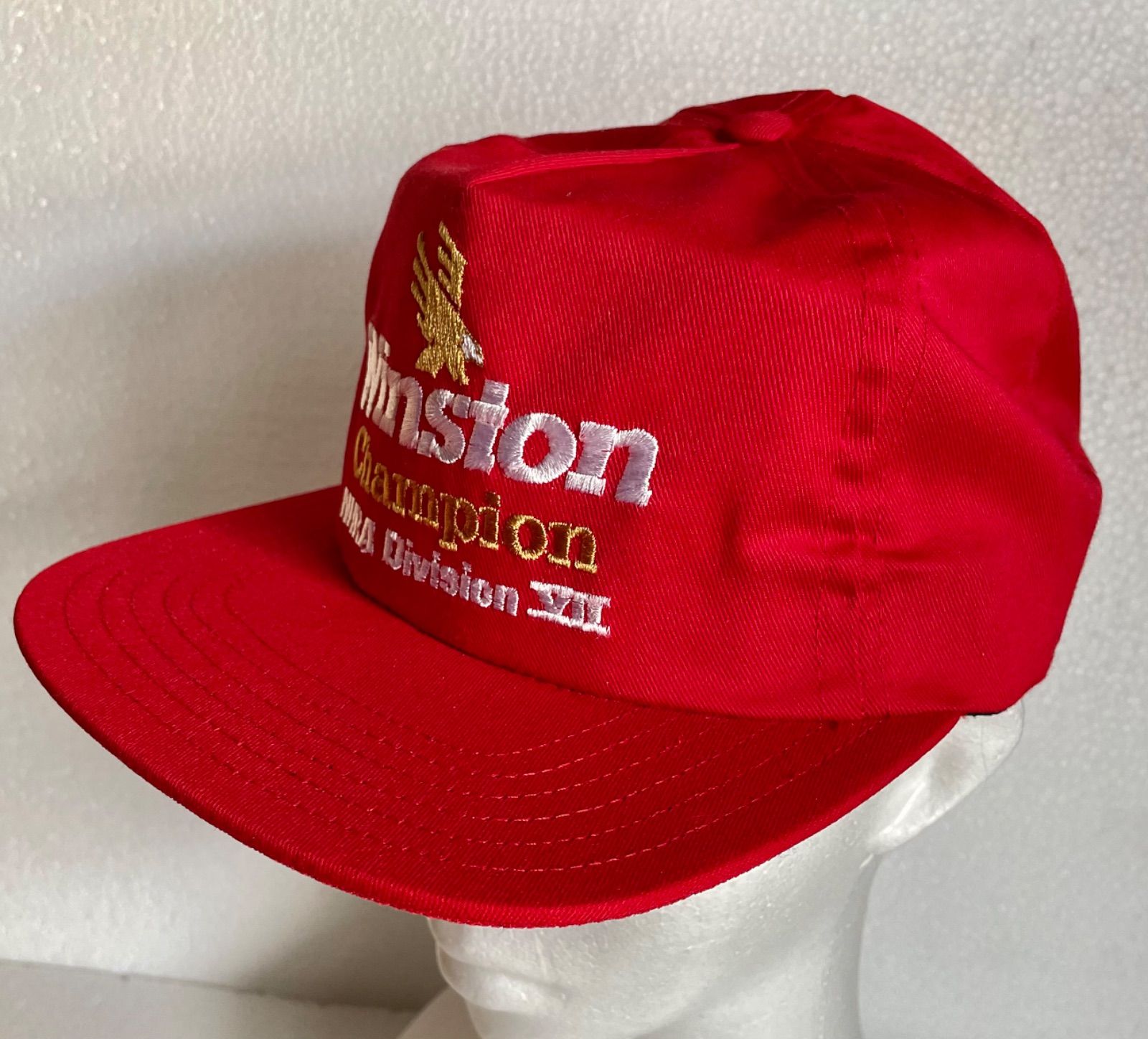 90s USA製 Winston Champion キャップ デッドストック赤 90s WinstonRacing /ビンテージ デッドストックキャップ Made in USA