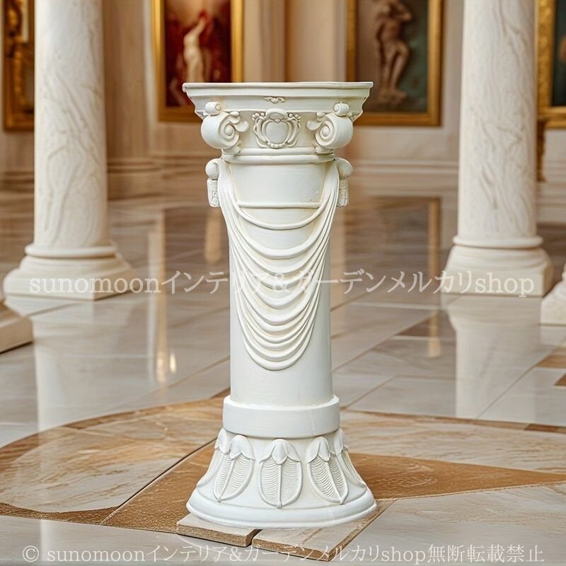 ガーデンオーナメント オブジェ 古代ローマ 柱 置物 ヴィンテージ調 エレガント おしゃれ インテリア ローマ柱 ヨーロッパ ガーデン 庭