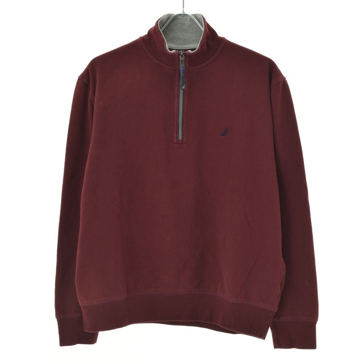 NAUTICA】K8331S ハーフジップ長袖スウェット commpost 反毛裏毛ハーフ