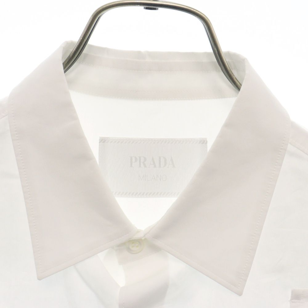 PRADA (プラダ) マルチポケット長袖シャツ フロントロゴプレート付き