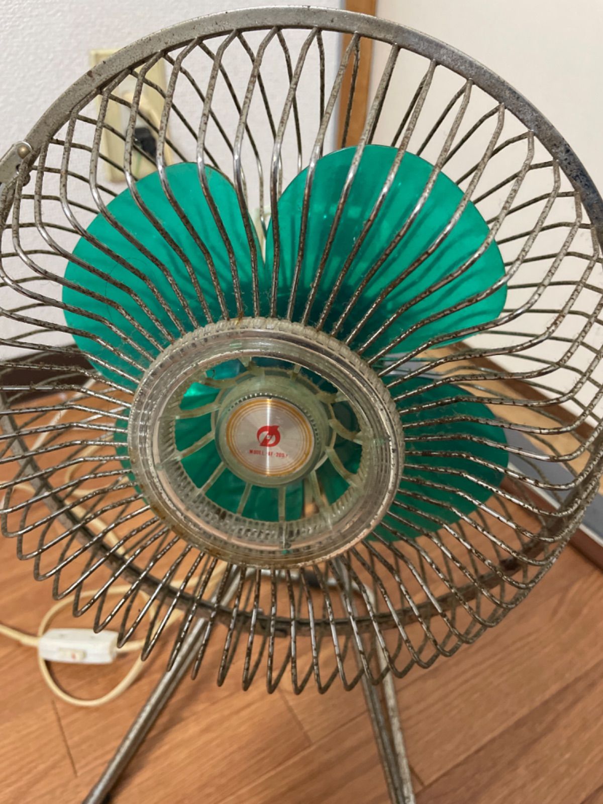 昭和レトロ扇風機 緑 訳あり】昭和レトロ 日立 HITACHI 昭和レトロ扇風機【中古