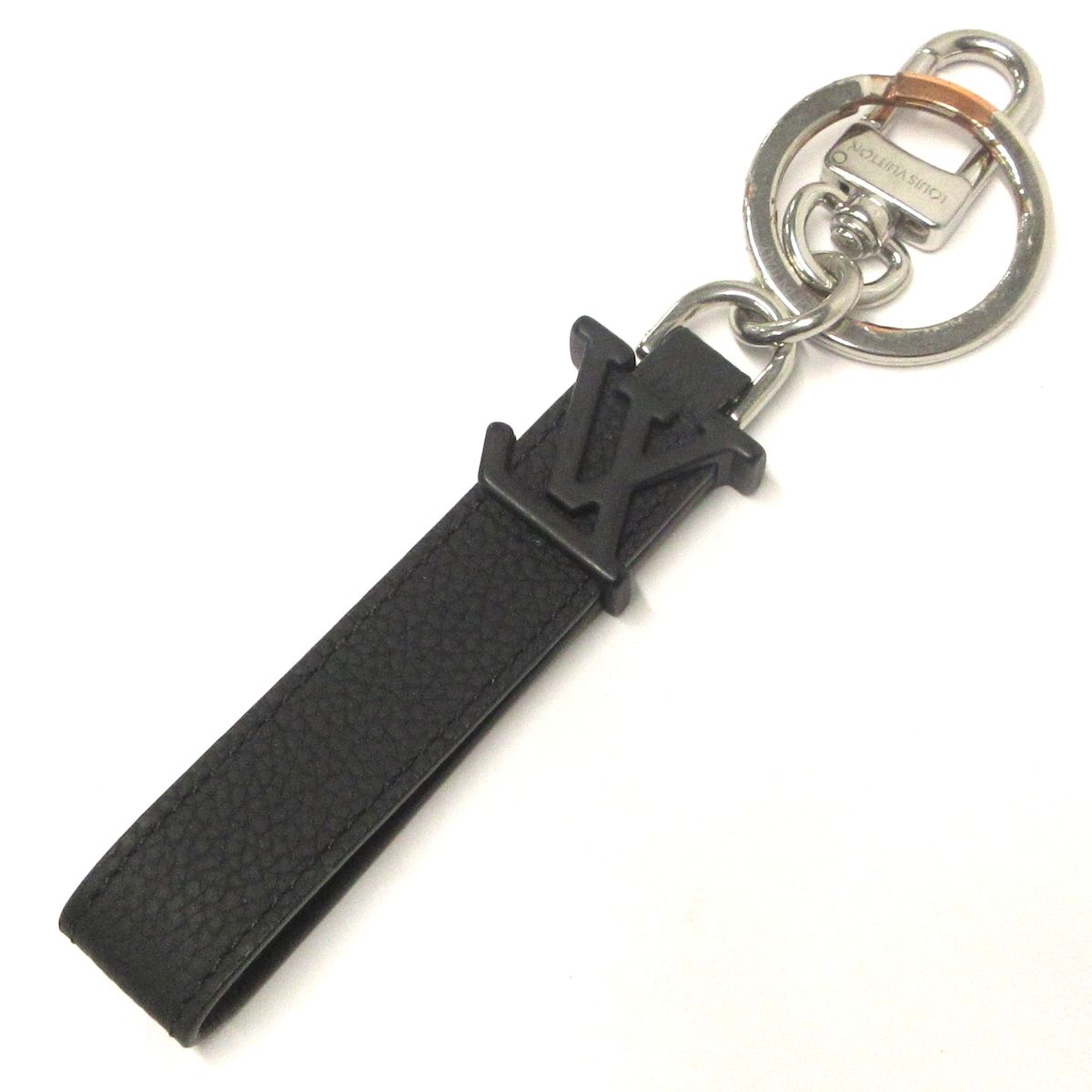 ルイヴィトン Louis Vuittonキーリング レザー M01194 ルイヴィトンポルトクレドラゴンヌ アエログラム 黒 シルバー