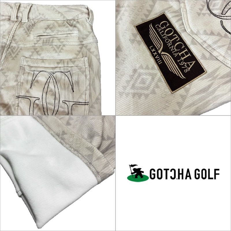 サイズ選択可】 GOTCHA GOLF ガッチャゴルフ メンズ ロングパンツ 裏