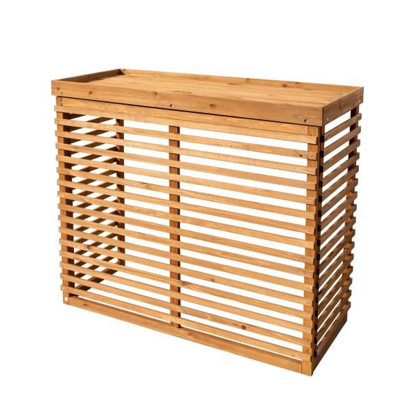 エアコン室外機カバー 室外機ラック 天然木 エアコン 日よけ 棚 収納 ラック 室外機カバー ワイド 目隠し ベランダ 自然木 エアコンカバー 目隠し 屋外 おしゃれ WWW_KANDAIZUMI_COM