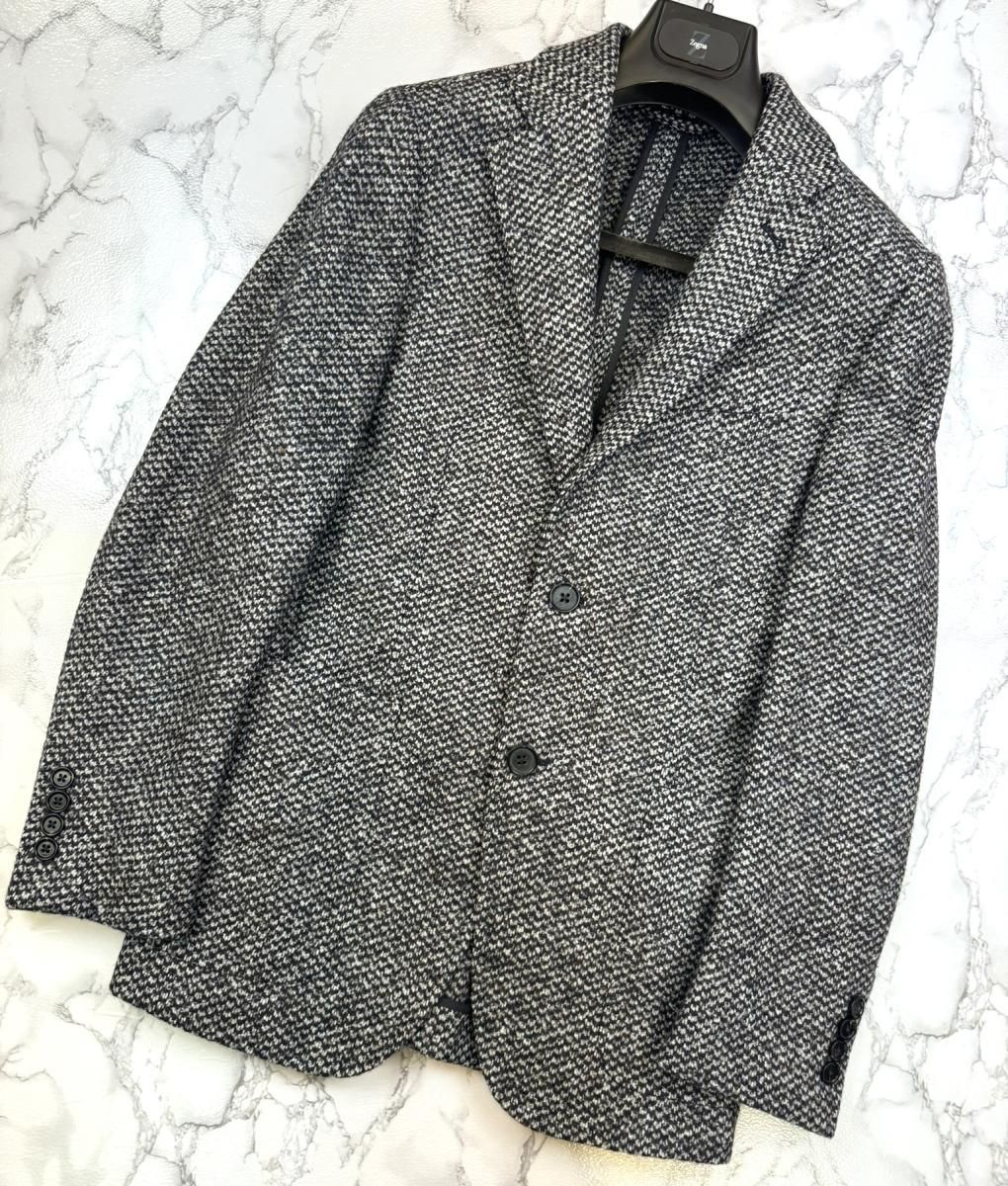 [중고] 에르메네질도 제냐 (Ermenegildo Zegna) 제냐 트위드 패브릭 알파카 블렌드 캐주얼 자켓 남성의류 자켓 브라운