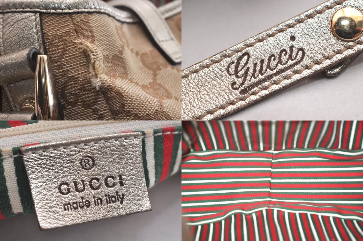 GUCCI グッチ アビー ショルダートートバッグ GGキャンバス レザー 