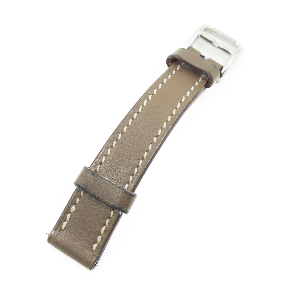 栄 エルメス 革ベルト T刻印 2015年製造 エトゥープ グレー系 SV金具 腕時計ベルト 小物 アクセ 箱