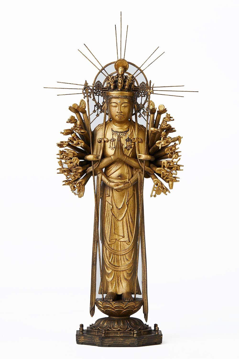 特価セールイスム TanaCOCORO掌 千手観音～慶派～ｒ＿2018/9彩色リニューアル仏像 フィギュア イSム MORITA せんじゅかんのん tc3531