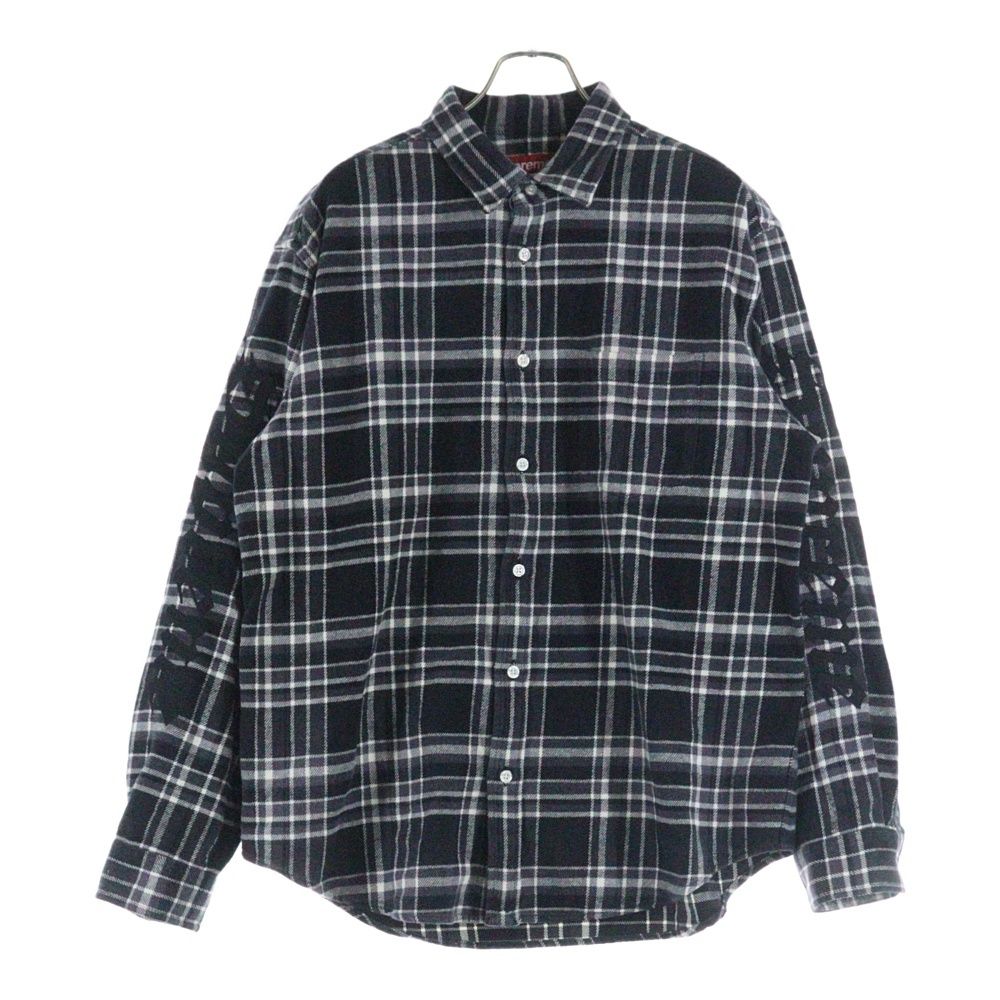 SUPREME シュプリーム 25SS Old English Plaid Flannel Shirt オールドイングリッシュ プレイド フランネル 長袖シャツ ブラック