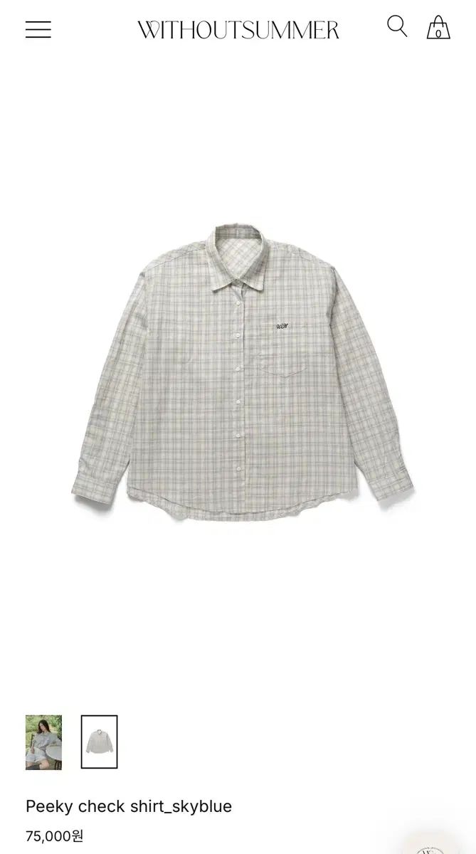 Without Summer パイキー チェック シャツ peeky check shirt