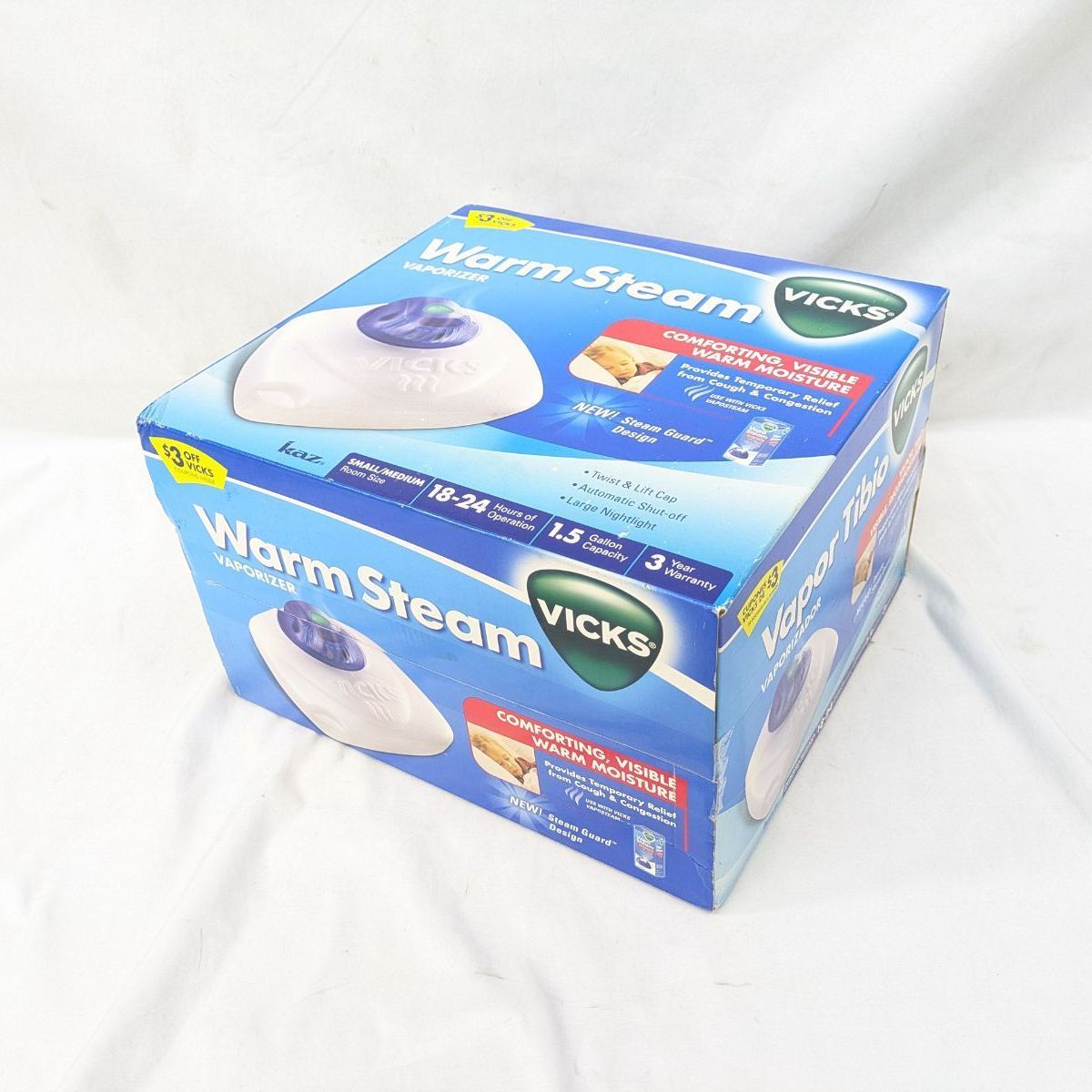 未開封 VICKS スチーム式 加湿器 Warm Steam Vaporizer ヴィックス 5.68L V150SG