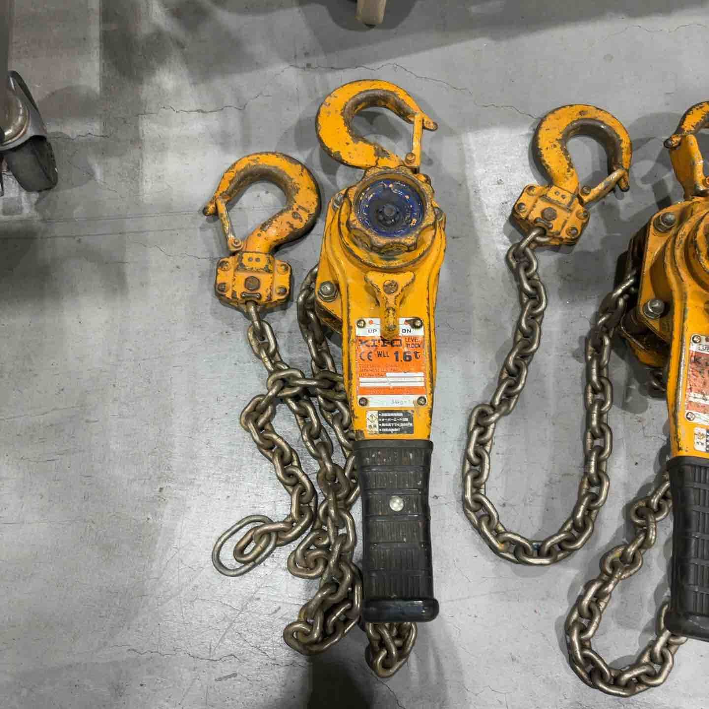 品 KITO キトー レバーブロック L5型 LB016 荷重1.6t 1.6トン 揚程1.5m 3台セット 川口店