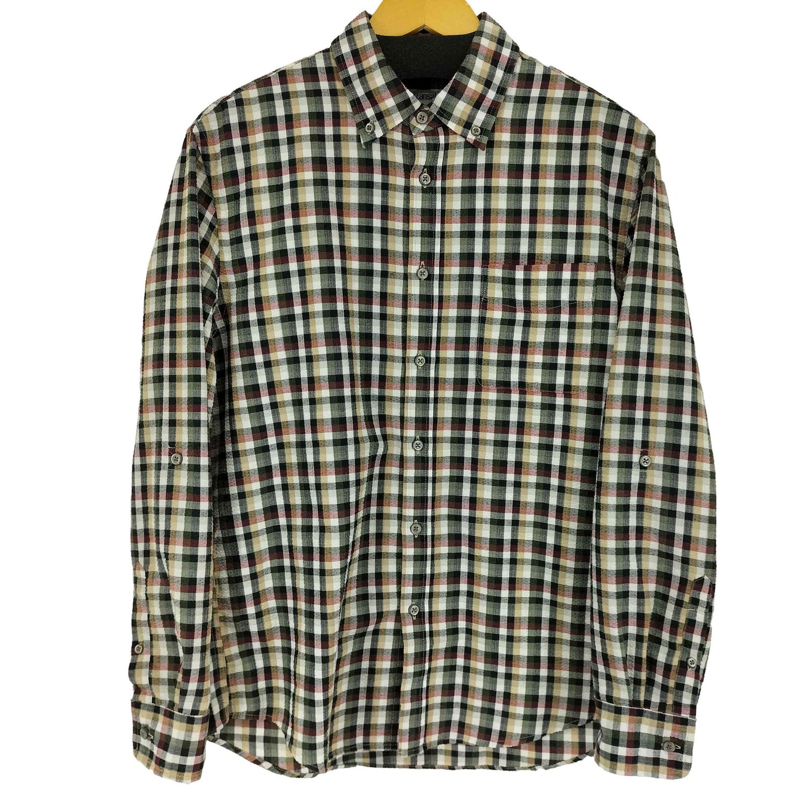 カンサイ KANSAI シアサッカー L/S チェックシャツ メンズ JPN：L 