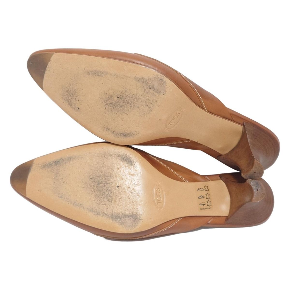 トッズ☆ミュール☆パンプス☆ヒール☆ブラウン☆美品☆23cm相当 TOD'S 【未使用】TODS トッズ パンプス ヒール ミュール