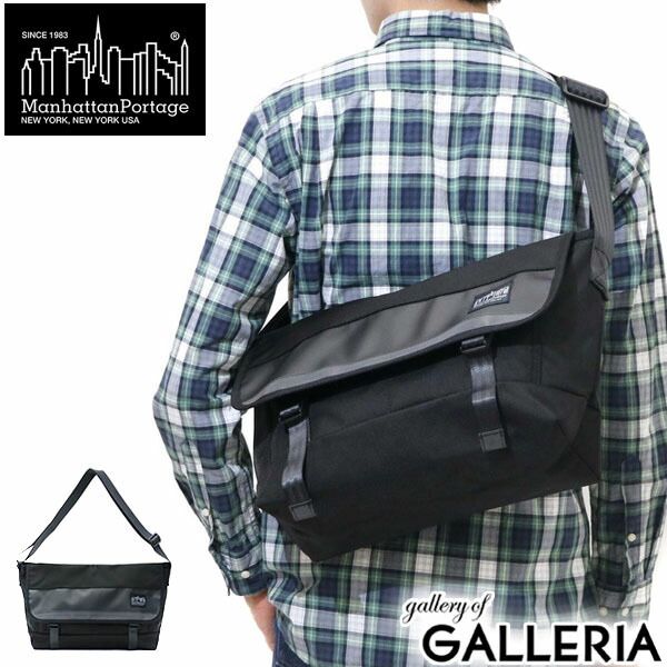 Manhattan Portage BLACK LABEL ショルダーバッグ マンハッタン メッセンジャー HIGH LINE MESSENGER BAG S メンズ MP1451BL ブラック