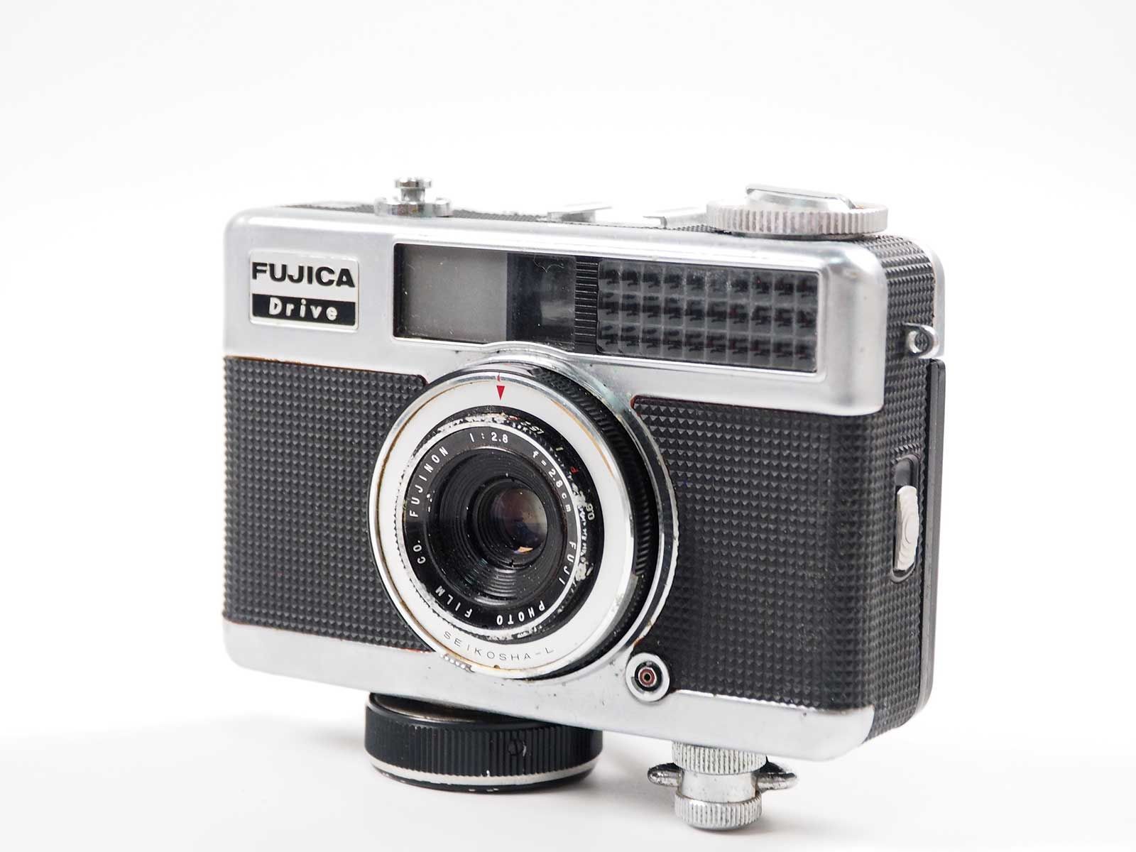 富士フイルム FUJICA Drive フジカドライブ ストラップ付き ハーフサイズカメラ ハーフカメラ FUJINON 2.8cm F2.8 [並品] #Z2193A