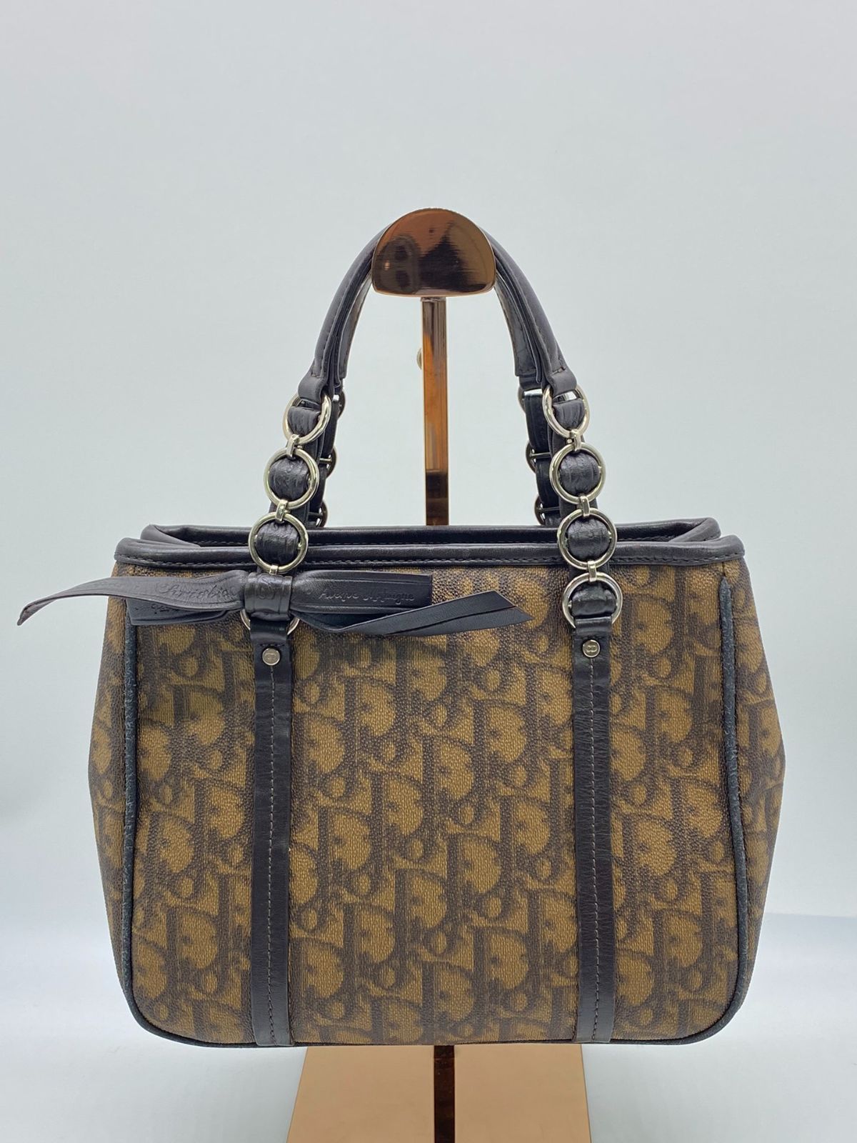 Dior ディオール チェーン トートバッグ トロッター 7857 Christian Dior クリスチャン ディオール チェーン トートバッグ