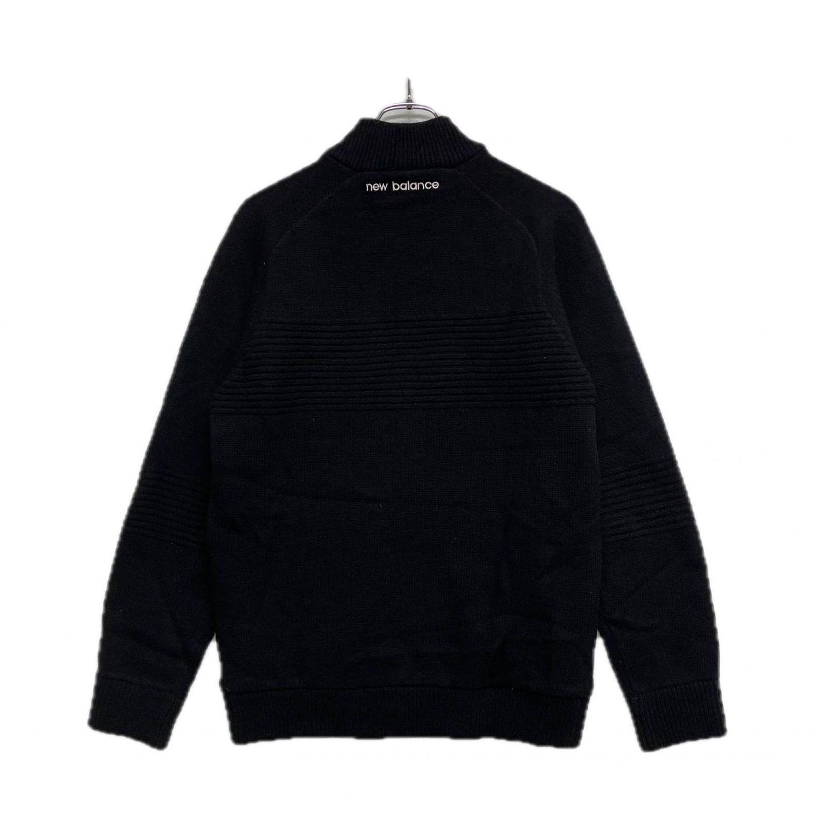 メンズ ニューバランスゴルフ New Balance golf ニットアウター 4 M 黒 ブラック ダブルジップ 裏地付き