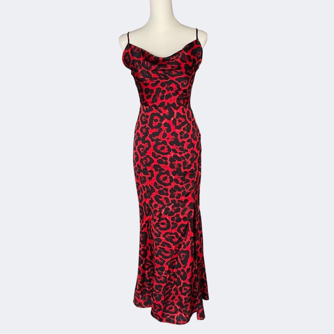 レオパード柄ロングワンピース S