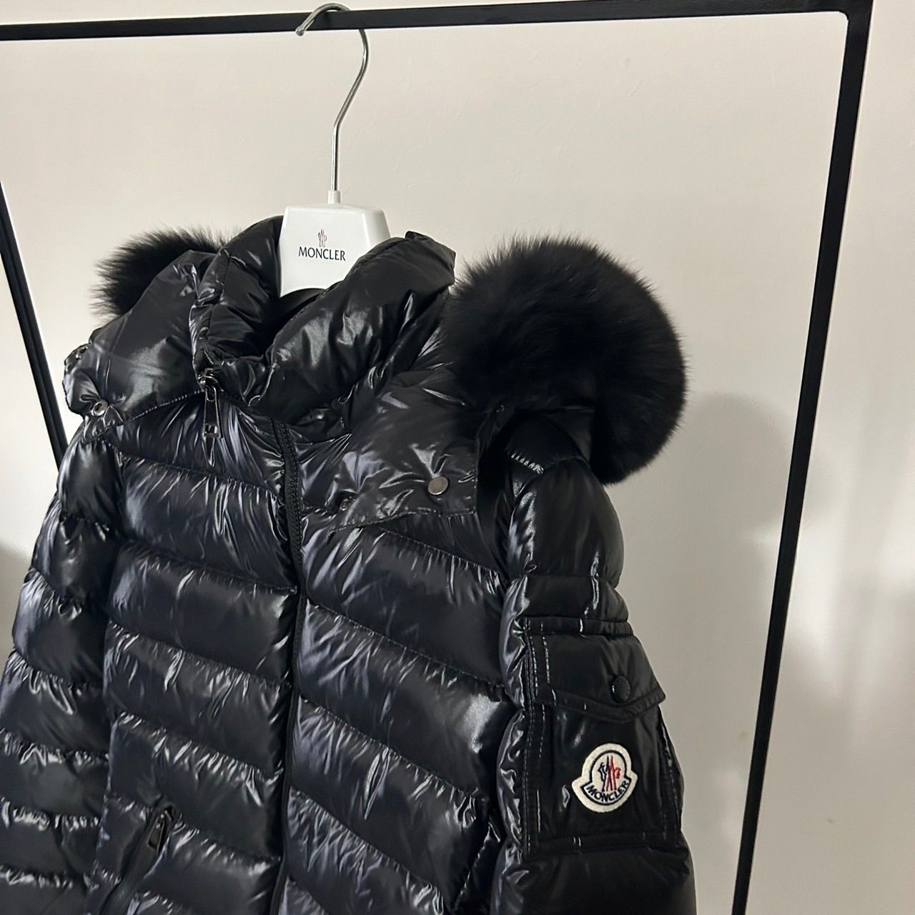 モンクレール MONCLER☆BADYFUR☆ブラック☆リアルフォックスファー 