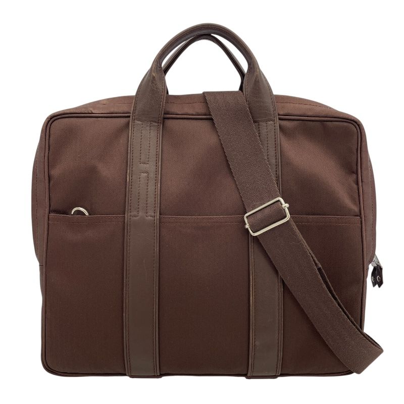 エルメス HERMES アカプルコオディナトゥー ブラウン SV金具 トワル|ツェブロン メンズ ショルダーバッグ