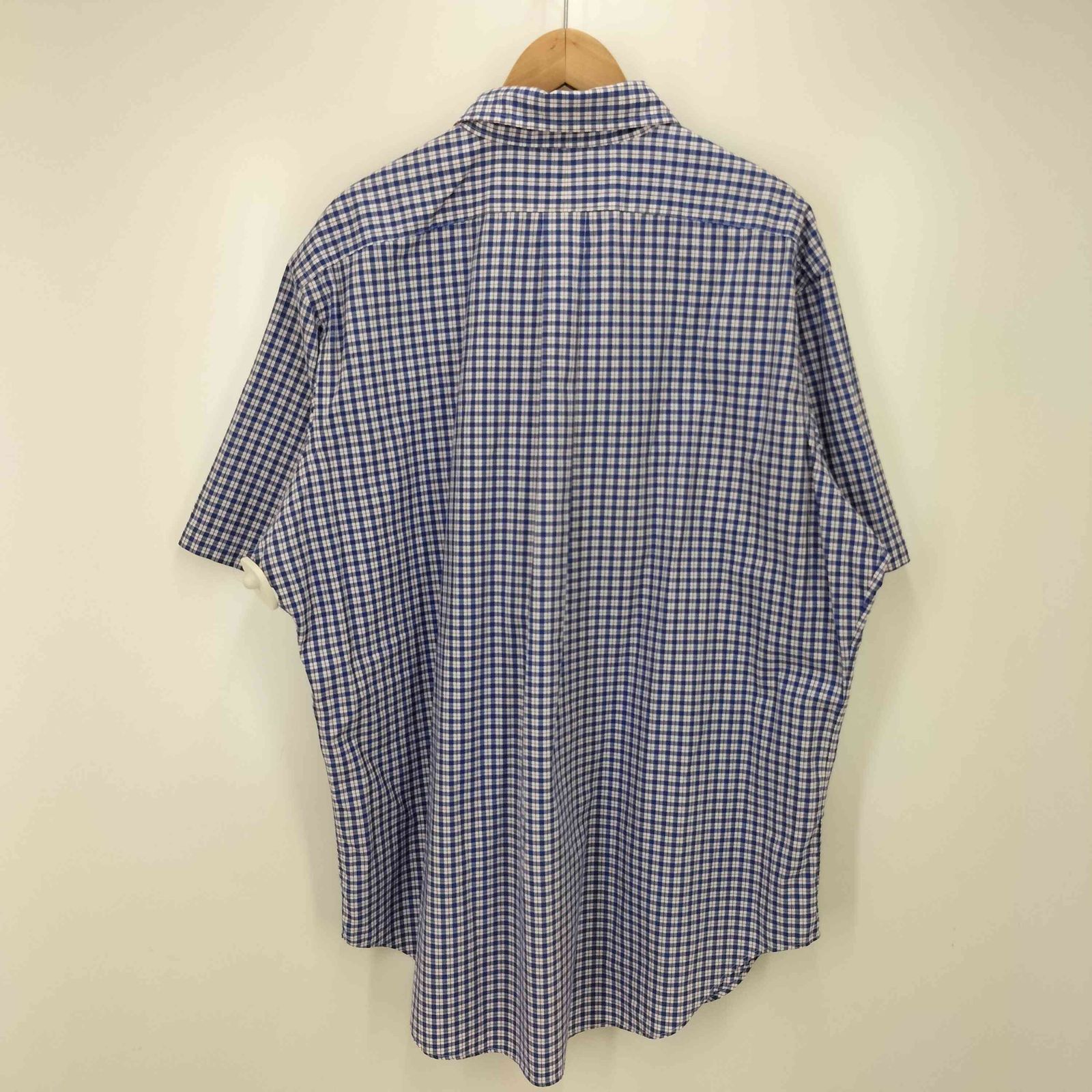 【売約済】ラルフローレン　リネン　ボタンダウンシャツ　チェック　ポニー刺繍 ラルフローレン RALPH LAUREN CLASSIC FIT ポニー刺繍 チェック