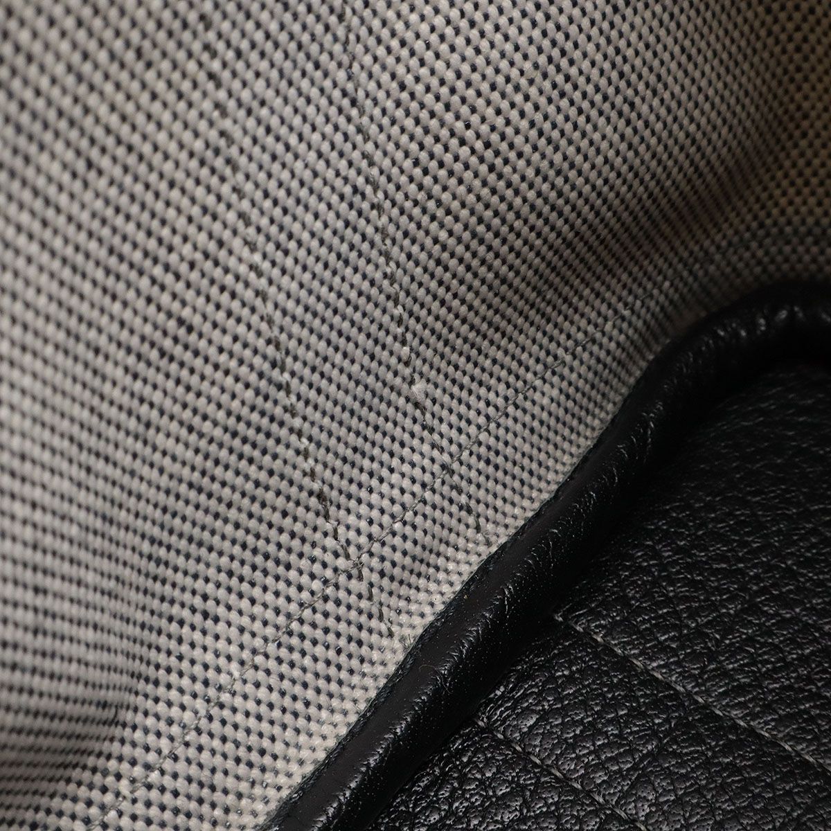 HERMES エルメス ガーデンパーティ TTPM ポーチ マルチポーチ 小物入れ トワルアッシュ レザー グレー ブラック 黒 シルバー金具 DECORATOM_COM_BR