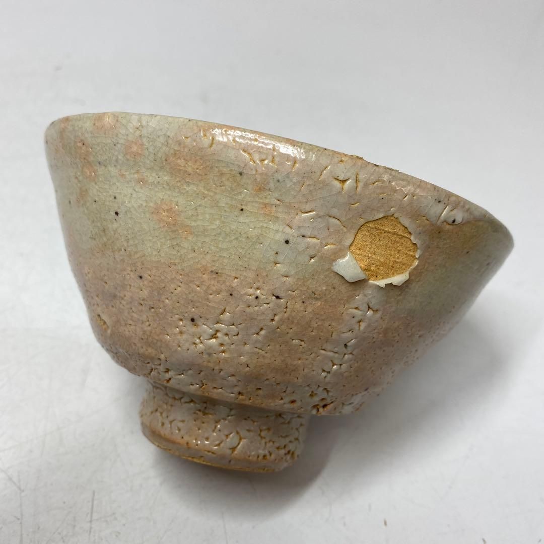 A-00185】朝鮮茶碗【李朝】 時代 李朝茶碗 幅約14.6㎝ 東さ