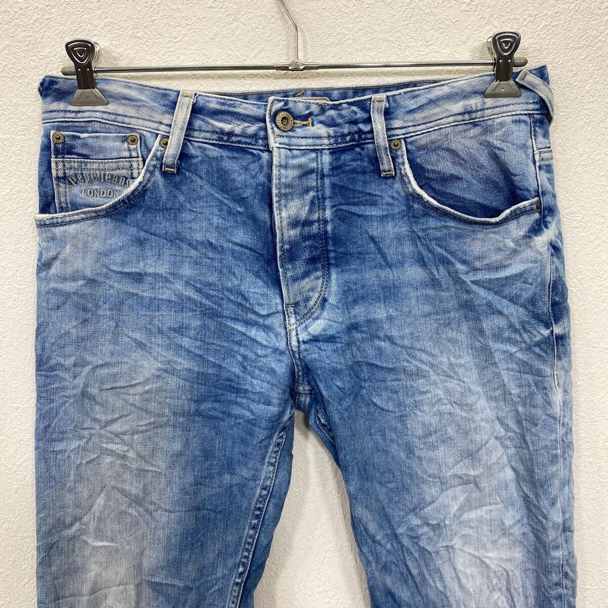 PEPEJEANS デニムパンツ W32 ぺぺジーンズ ライトブルー ボタンフライ 