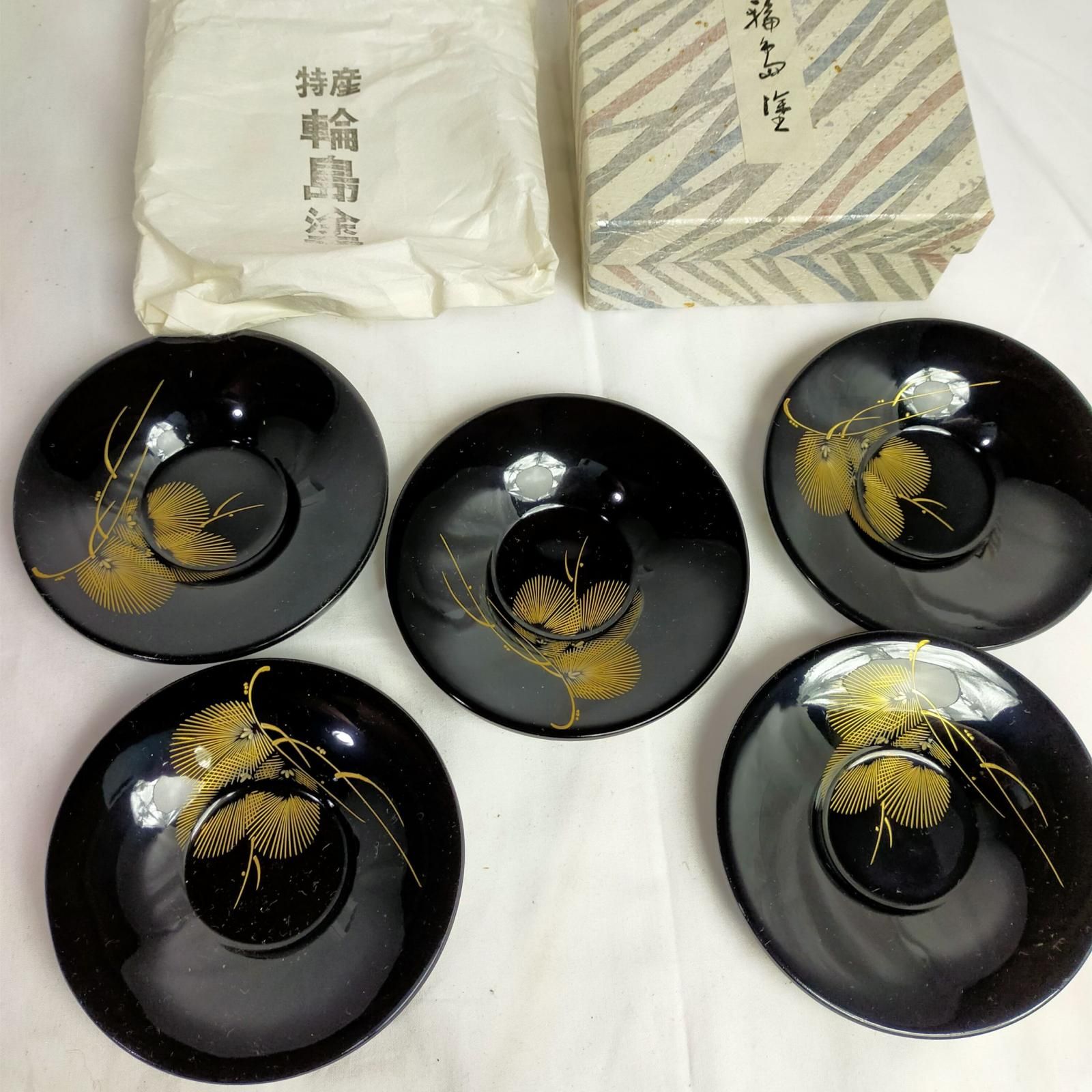 輪島塗　漆器　童蒔絵　茶托　5枚セット 輪島塗 漆器 童蒔絵 茶托 5枚セット （2025年最新】Yahoo