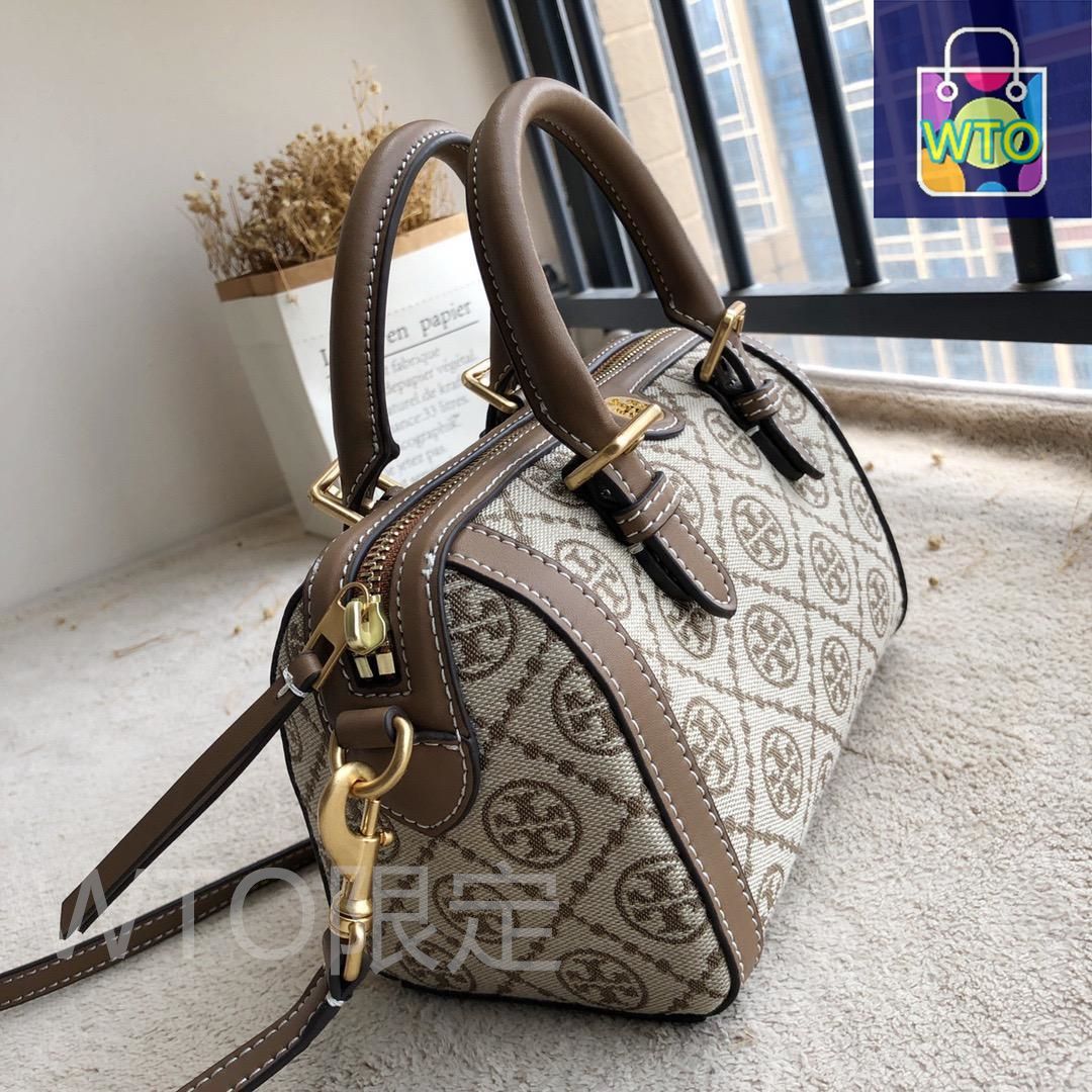 Tory Burch Tモノグラム ミニバレル ボストンバッグ